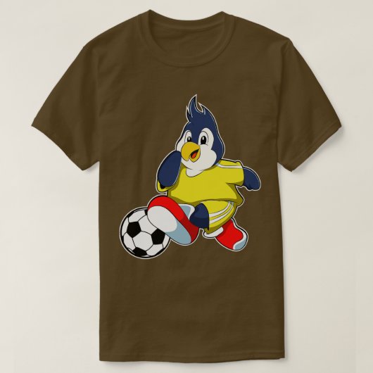 Pinguïn als speler met bal 1 t-shirt (Design voorkant)