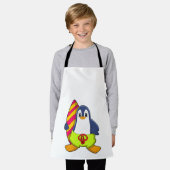 Pinguïn als Surfer met surfboard Schort (Gedragen)