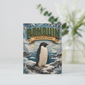 Pinguïn Antarctische Kust POPCUT Briefkaart (Staand voorkant)