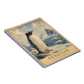 Pinguïn Antarctische Kust VINTAGE Notitieboek (Rechterzijde)