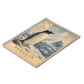 Pinguïn Antarctische Kust VINTAGE Notitieboek (Linkerzijde)