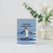 Pinguïn Arctisch Dier Grappig Visitekaartje (Staand voorkant)