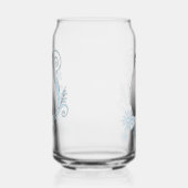 Pinguïn Art Nouveau Sneeuwvlokken Blikvorm Glas (Links)