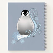 Pinguïn Art Nouveau Sneeuwvlokken Notitieboek (Achterkant)