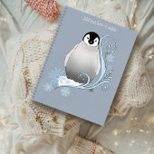 Pinguïn Art Nouveau Sneeuwvlokken Notitieboek