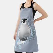 Pinguïn Art Nouveau Sneeuwvlokken Schort (Insitu)
