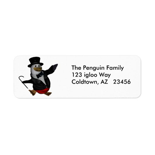 Pinguïn Awareness Day adres ~ januari 20 Etiket (Voorkant)