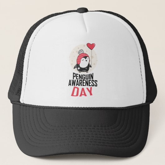 Pinguïn Awareness Day - Appreciation Day Trucker Pet (Voorkant)