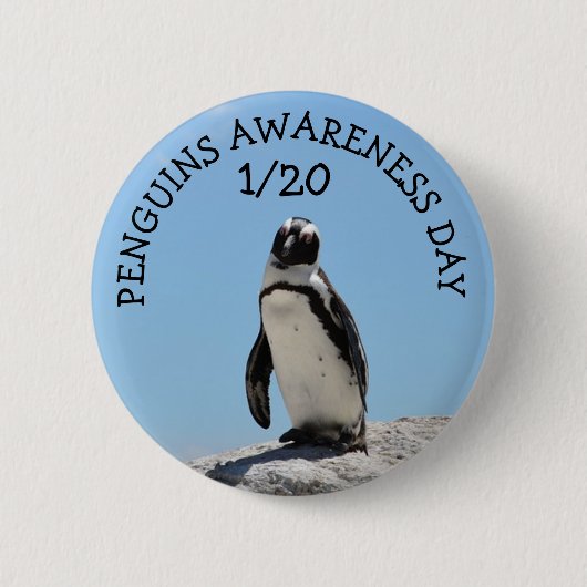 Pinguïn Awareness Day January 21st Feestdagen Ronde Button 5,7 Cm (Voorkant)
