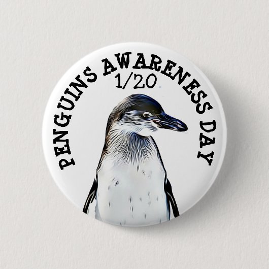 Pinguïn Awareness Day January 21st Feestdagen Ronde Button 5,7 Cm (Voorkant)