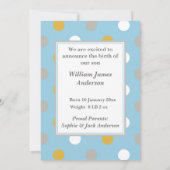 Pinguïn Baby Boy Geboorte Aankondiging (Achterkant)