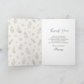 Pinguïn Baby Shower Bedankkaart (Binnen)