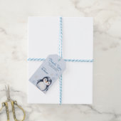 Pinguïn Baby Shower Bedankkaartjes Cadeaulabel (Met Touw)