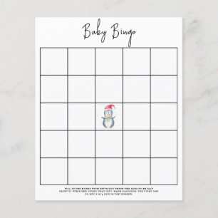 Pinguïn - Baby shower bingogame