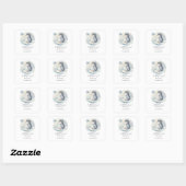 Pinguïn - baby shower ex-libris vierkante sticker (Vel)