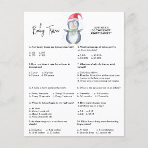 Pinguïn - Baby Trivia Baby showers wild