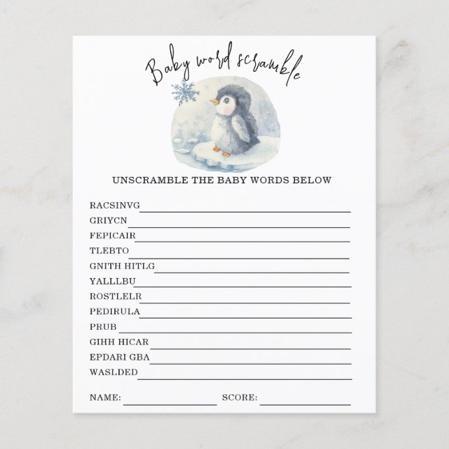 Pinguïn - Baby Woord Doorelkaar (Voorkant)