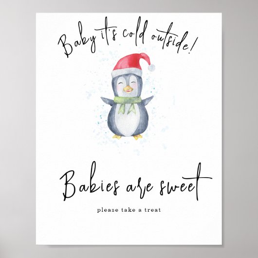 Pinguïn - Baby's zijn schattig Poster (Voorkant)