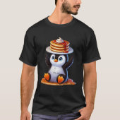 Pinguïn Balancing Pancakes T-shirt (Voorkant)