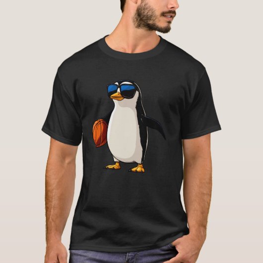 Pinguïn Basketbal T-shirt (Voorkant)