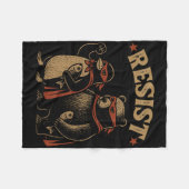 Pinguïn Beer Flippers Up Weerstaan Grappige Pinguï Fleece Deken (Voorkant (Horizontaal))