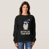 Pinguïn Beter Laat Dan Nooit Trui (Voorkant volledig)