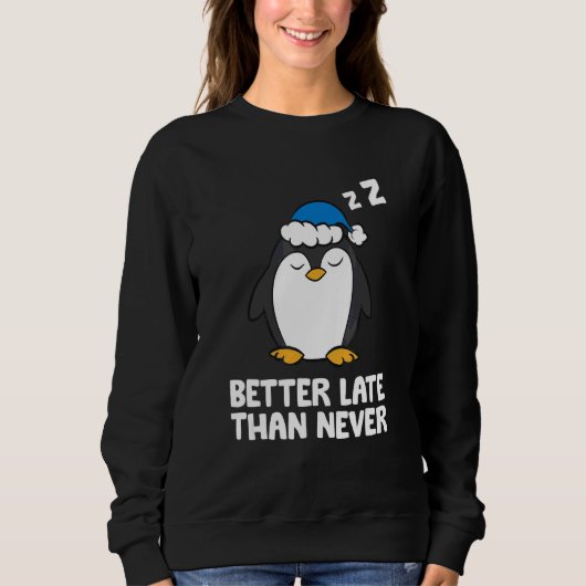 Pinguïn Beter Laat Dan Nooit Trui (Voorkant)