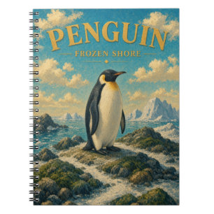 Pinguïn Bevroren Kust Waterverf GeoSaga Notitieboek