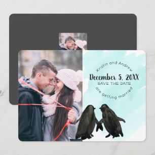 Pinguïn Bewaar de datumfoto Kaart