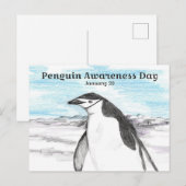 Pinguïn Bewustzijnsdag 20 januari Winter Briefkaart (Voorkant / Achterkant)