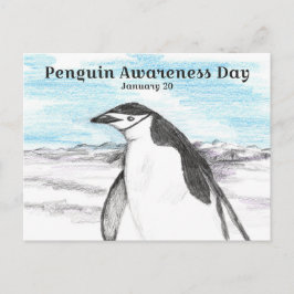 Pinguïn Bewustzijnsdag 20 januari Winter Briefkaart