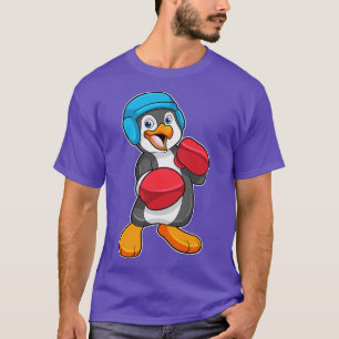 Pinguïn bij Boksen met Bokshandschoenen Helm T-shirt