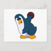 Pinguïn bij bowlen met bowlingbal briefkaart (Voorkant)