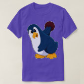 Pinguïn bij Bowling met bowlingbal 1 T-shirt (Design voorkant)