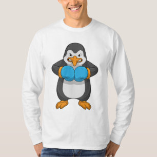 Pinguïn bij Boxing met boxinghandschoenen T-shirt