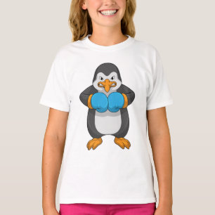 Pinguïn bij Boxing met boxinghandschoenen T-shirt