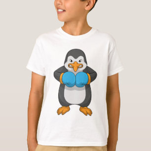 Pinguïn bij Boxing met boxinghandschoenen T-shirt