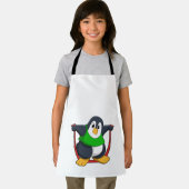 Pinguïn bij fitness met afneemtouw.PNG Schort (Insitu)