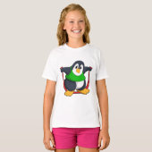 Pinguïn bij fitness met afneemtouw.PNG T-shirt (Voorkant volledig)