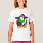 Pinguïn bij fitness met afneemtouw.PNG T-shirt (Voorkant)