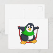 Pinguïn bij Fitness met Springtouw.PNG Briefkaart (Voorkant / Achterkant)