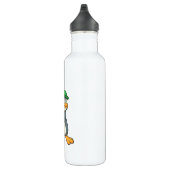 Pinguïn bij honkbal met honkbalknuppel en helm waterfles  (Rechts)