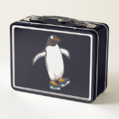 Pinguïn bij ijsschaatsen met ijsschaatsen (Achterkant)