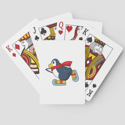 Pinguïn bij ijsschaatsen met ijsscheuren.PNG Pokerkaarten (Achterkant)