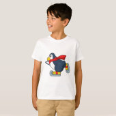 Pinguïn bij ijsschaatsen met ijsscheuren.PNG T-shirt (Voorkant volledig)