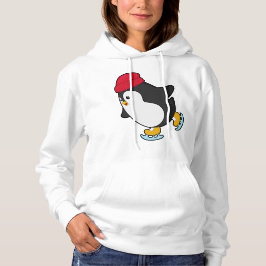 Pinguïn bij ijsschaatsen met Pet Hoodie (Voorkant)