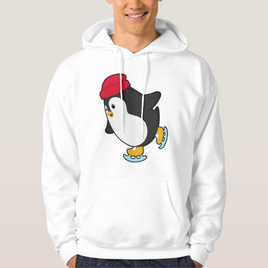 Pinguïn bij ijsschaatsen met Pet Hoodie (Voorkant)