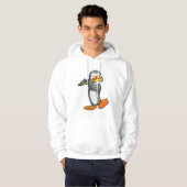Pinguïn bij Muziek met Flute Hoodie (Voorkant volledig)