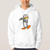 Pinguïn bij Muziek met Flute Hoodie (Voorkant)