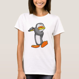 Pinguïn bij Muziek met Flute T-shirt